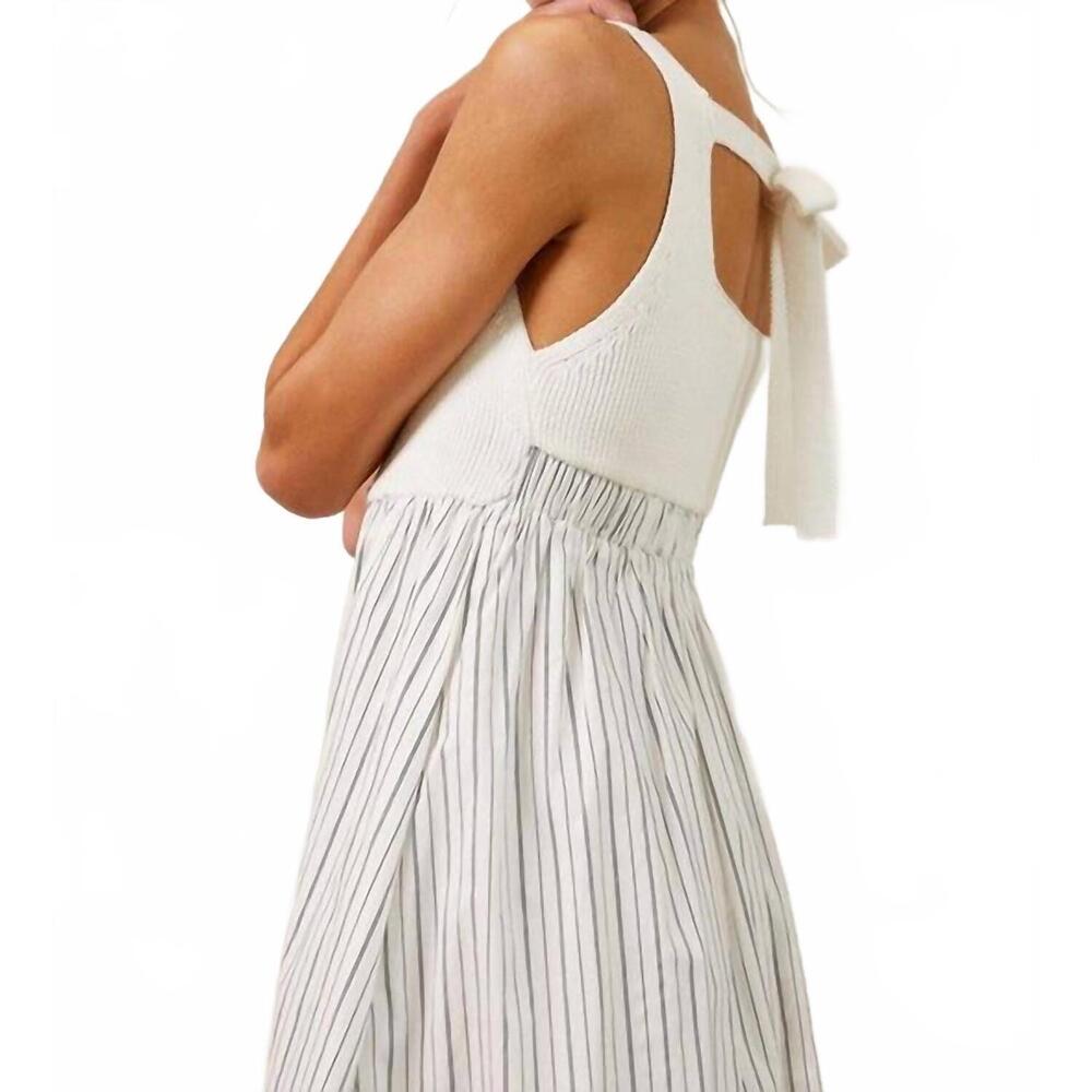NEW CREAMON ribbed knit bodice maxi dress in white - Picture 4 of 5
